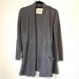 Anthropologie Angel of the North Gray Cardigan Sweater